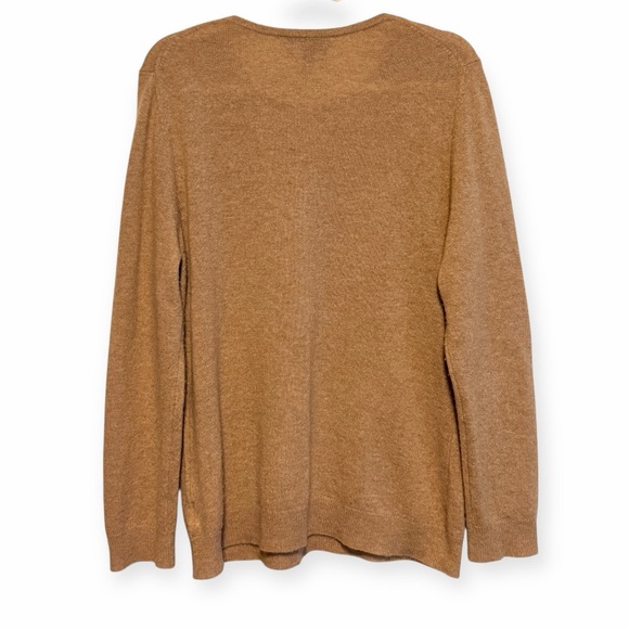 Charter Club 100% Cashmere Sweater Tan Camel Crewneck XL Luxury Soft Pullover - Picture 3 of 6